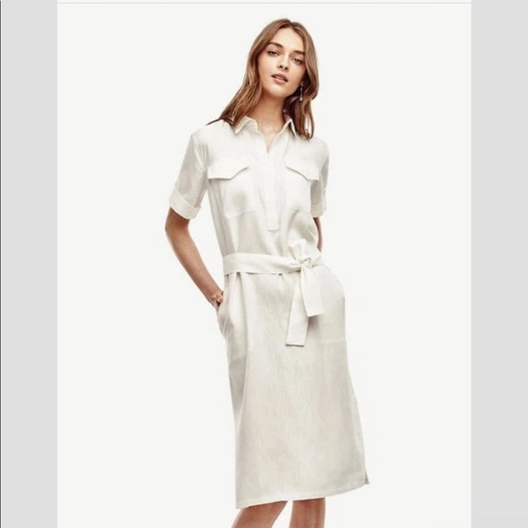 Ann Taylor | Dresses | Ann Taylor Linen Blend Shirt Dress Nwt Without The  Belt | Poshmark